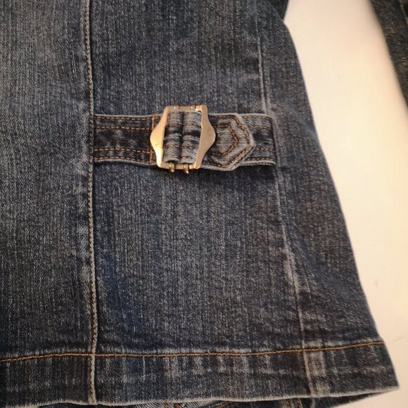 Canyon River Blues Stretch Ladies Medium Wash Size Large Jean Jacket - Picture 6 of 11